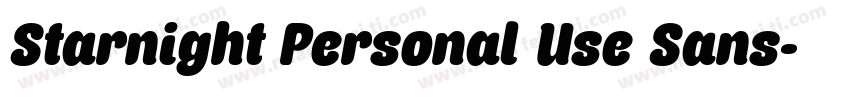 Starnight Personal Use Sans字体转换